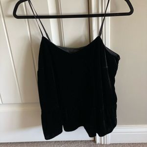 J.Crew Black Velvet Cami Tank